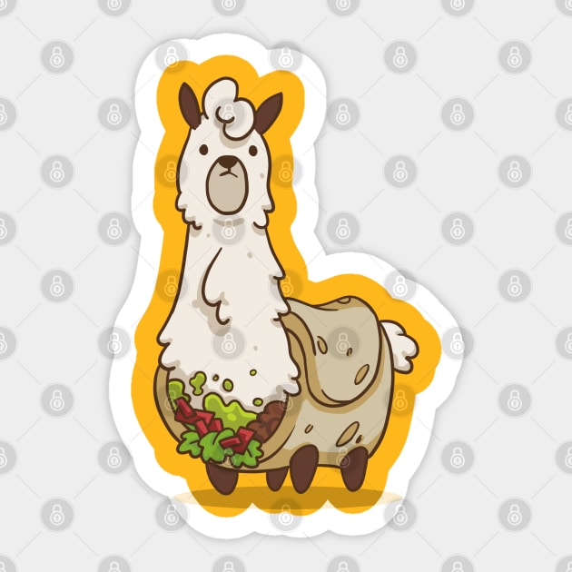 Alpaca Burrito Sticker by Feefafoozle